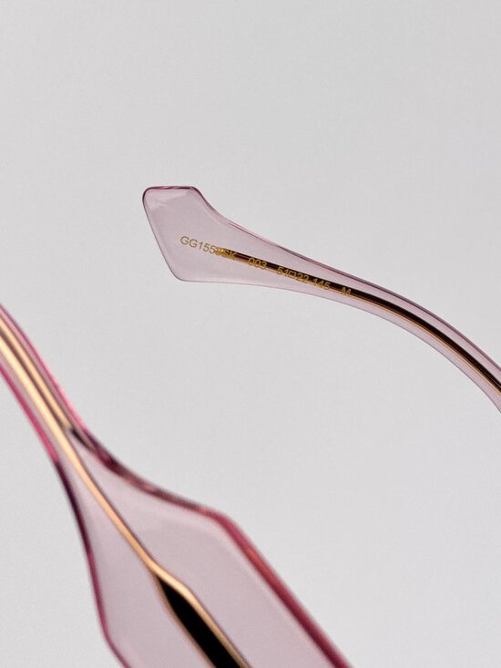 Gucci Women’s Sunglasses Transparent Pink Square Burgundy Gradient GG1558SK 003 main image 7